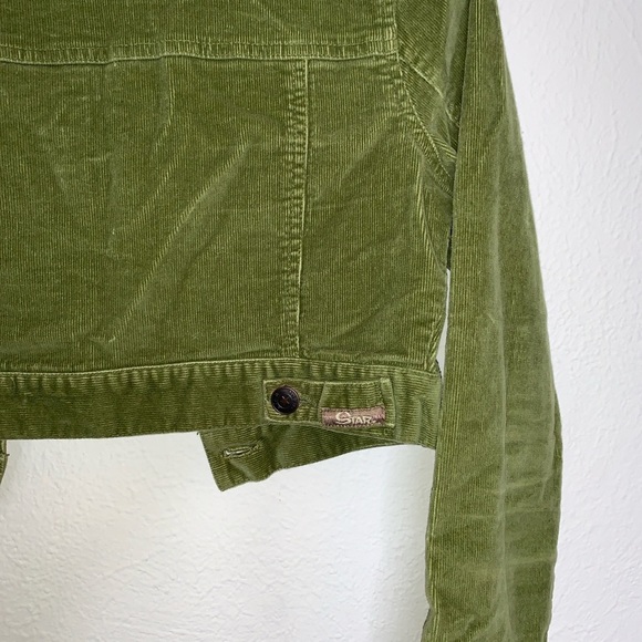 Authentic Vintage Y2K Green Corduroy Cropped Jacket - Picture 10 of 10